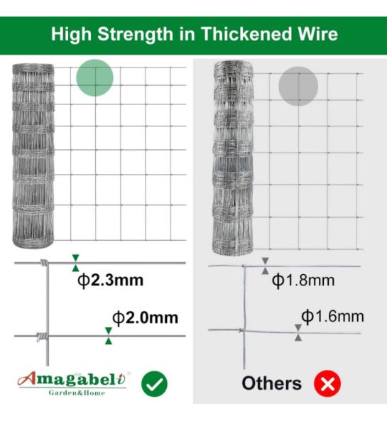 Stabiler Metall Zaun für Viehzucht 25m  Gartenzaun 1 meter hoch