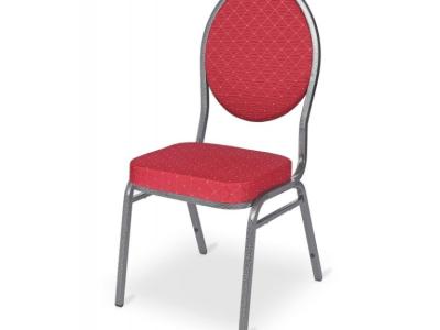 Sillas de banquete apilables - tapizadas en rojo