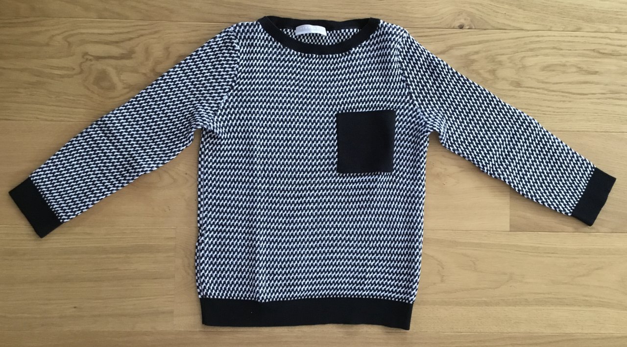 STEFANEL Edler Pullover, Gr.S, Schwarz Weiß NEU!