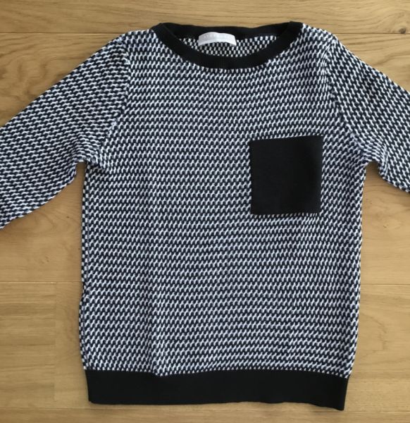 STEFANEL Edler Pullover, Gr.S, Schwarz Weiß NEU!