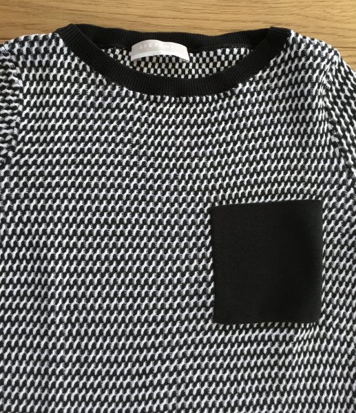 STEFANEL Edler Pullover, Gr.S, Schwarz Weiß NEU!