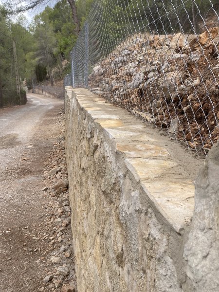 Muros de piedra y vallados de fincas