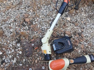 Stihl lawn trimmer set, battery-powered