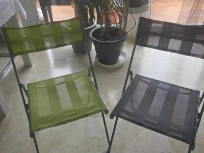 Chairs green/ anthracite/ 2 pcs.