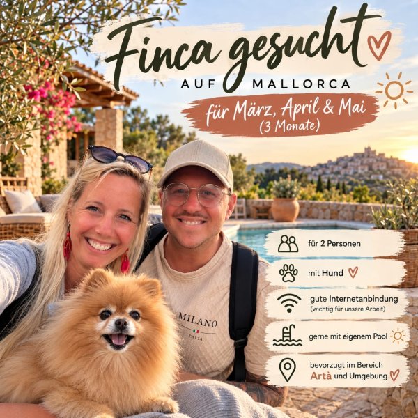 Suche Finca/Casita/Landhaus mit Pool. März April Mai