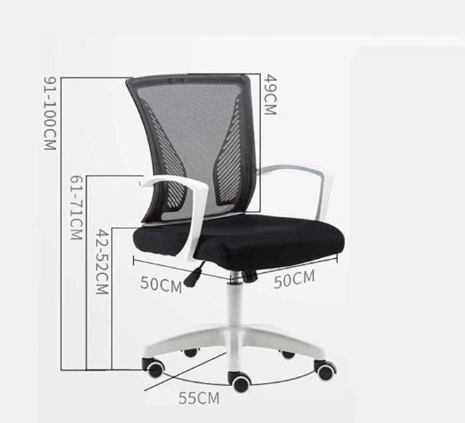super funktioneller Bürostuhl: grauer ergonomischer Bürostuhl mit atmungsaktivem Netzrücken