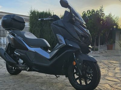 SYM Cruisym 300 E5 TCS nur 818 km 1. Hand ITV neu Zubehör inklusive