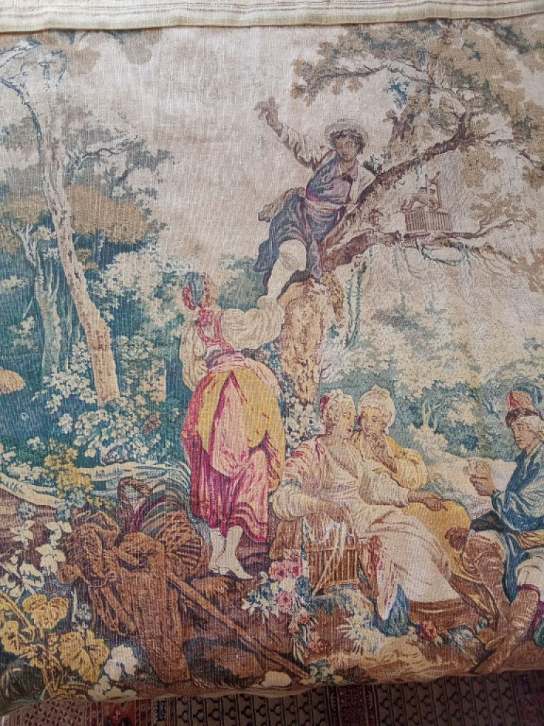 Scene-rich, multicolored gobelin – France, circa 1850