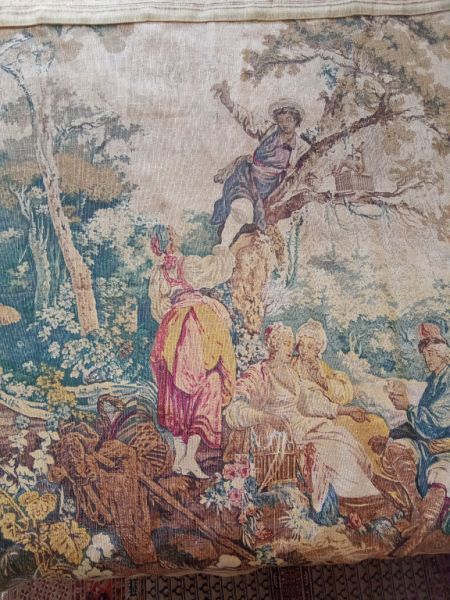 Scene-rich, multicolored gobelin – France, circa 1850