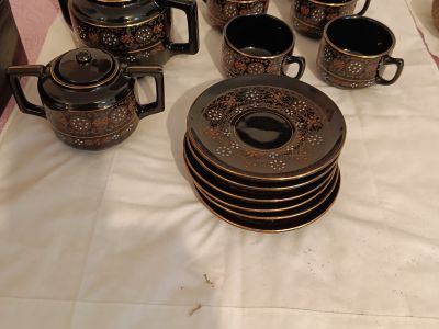Servicio de té de aprox. 1930 de una manufactura de Sajonia o de la entonces Checoslovaquia
