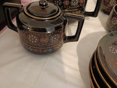Servicio de té de aprox. 1930 de una manufactura de Sajonia o de la entonces Checoslovaquia