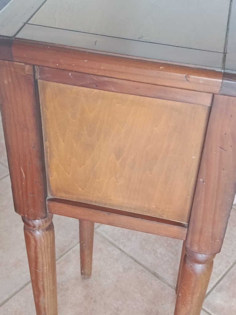 Telefontisch ,Blumentisch, Beistelltisch antik gemacht Echtholz