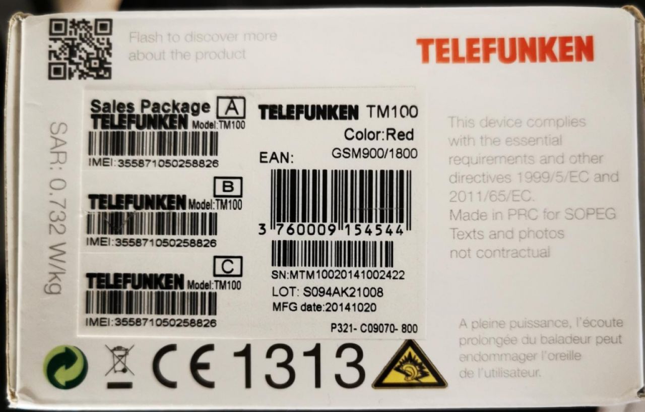 Telefunken Handy mit großen Tasten