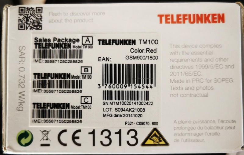 Telefunken Handy mit großen Tasten