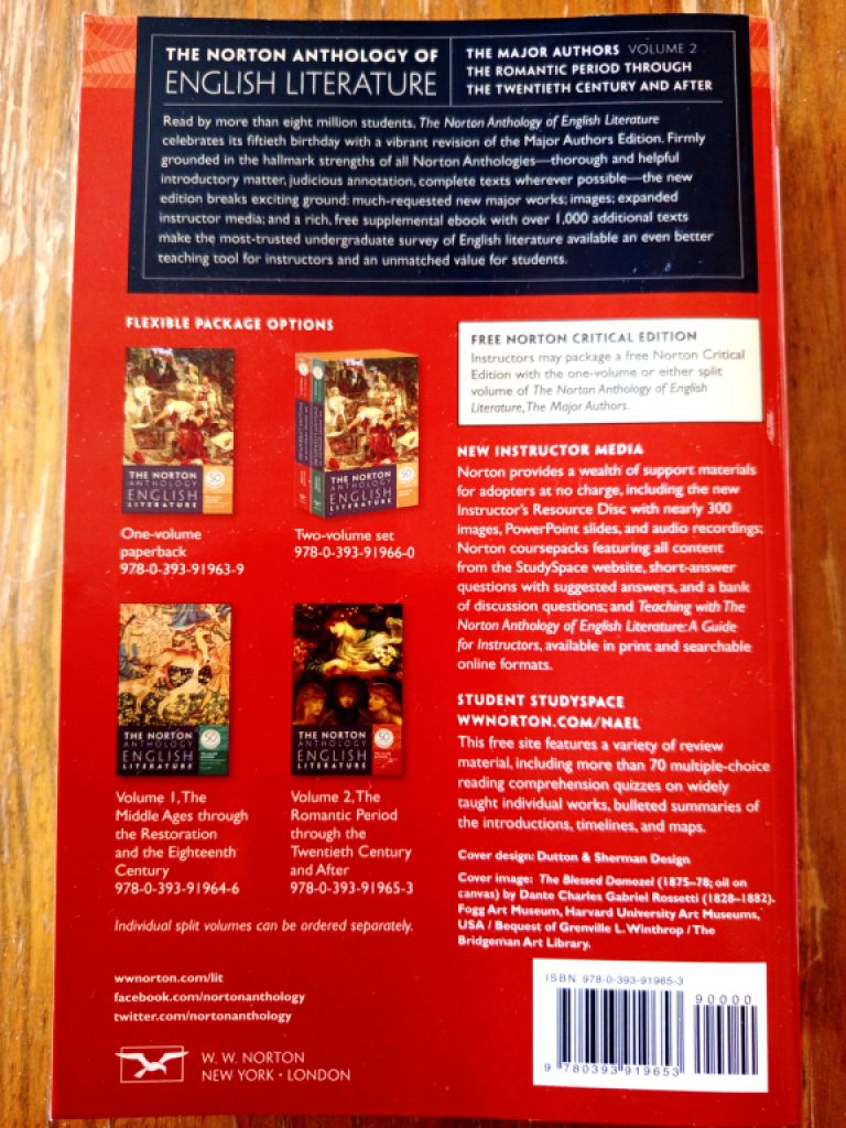 The Norton Anthology ENGLISCHE Literatur