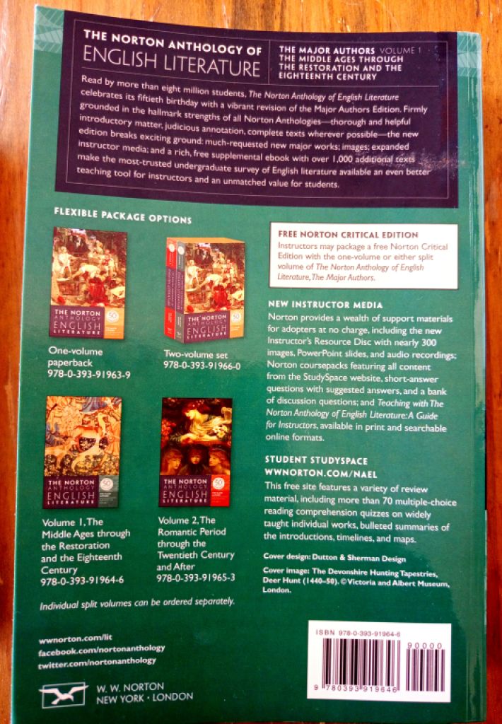 The Norton Anthology ENGLISCHE Literatur