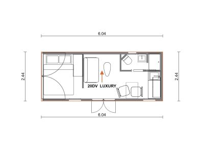 TINY Haus 20ft DV Container mit Küche & Bad