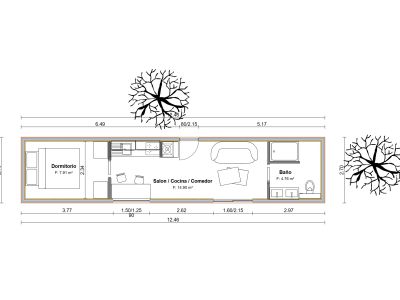 TINY Haus 40ft DV Container - Einzugsbereit m. Küche, Bad, Lounge...