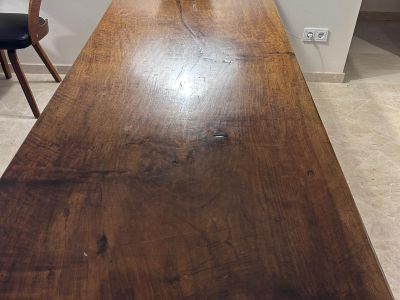 Table, 218x77 solid, antique