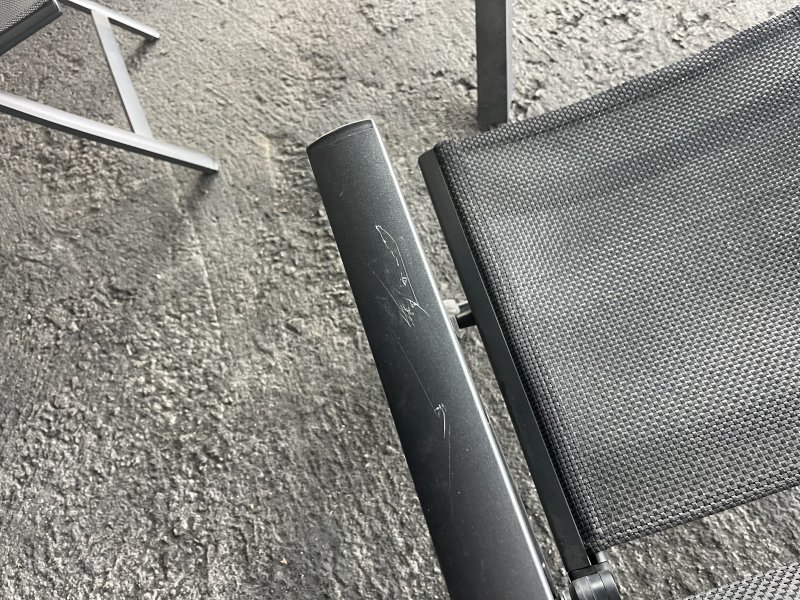 Tisch mit Stühle Alu Teak