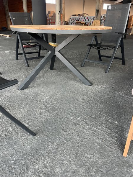 Tisch mit Stühle Alu Teak