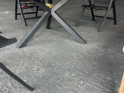 Tisch mit Stühle Alu Teak