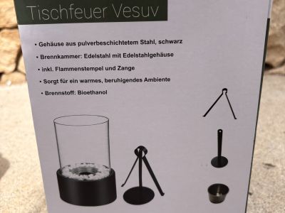 Tischfeuer VESUV Neu & OVP mit Brennstoff
