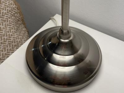 Lámparas de mesa de acero inoxidable con pantalla blanca - lámparas de noche