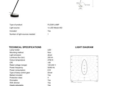 TOBIAS GRAU Designer Floor Lamp Falling Star Floor DS04-3