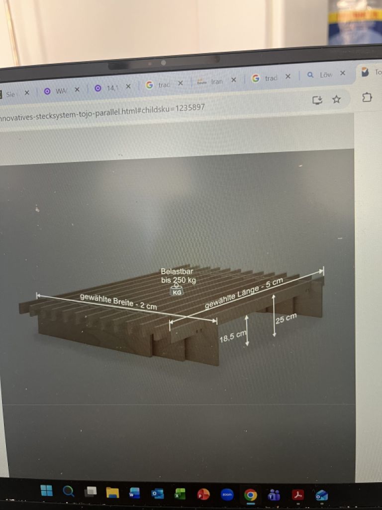 Tojo Innovations - estructura de cama maciza de haya.