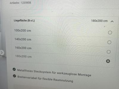 Tojo Innovations - estructura de cama maciza de haya.