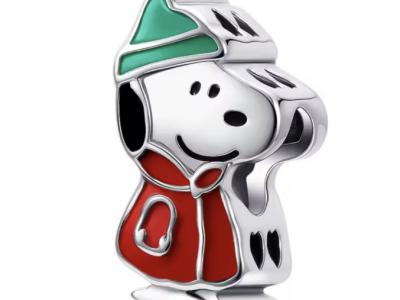 Bonitos Peanuts Charms / Beads de plata 925 para un collar o pulsera Pandora / Snoopy / Woodstock