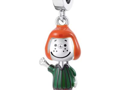 Bonitos Peanuts Charms / Beads de plata 925 para un collar o pulsera Pandora / Snoopy / Woodstock