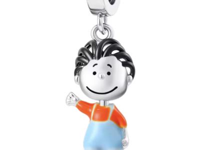Bonitos Peanuts Charms / Beads de plata 925 para un collar o pulsera Pandora / Snoopy / Woodstock