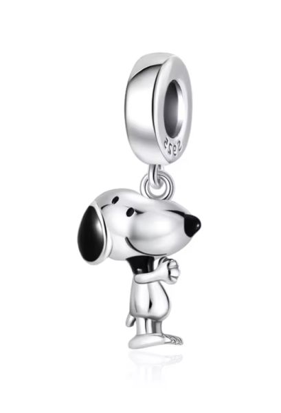 Bonitos Peanuts Charms / Beads de plata 925 para un collar o pulsera Pandora / Snoopy / Woodstock
