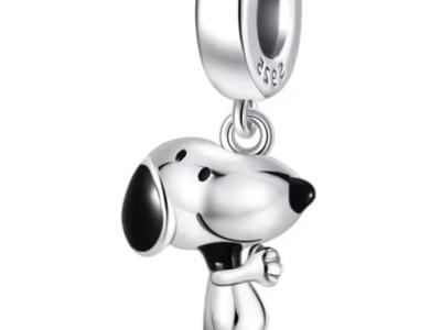 Bonitos Peanuts Charms / Beads de plata 925 para un collar o pulsera Pandora / Snoopy / Woodstock