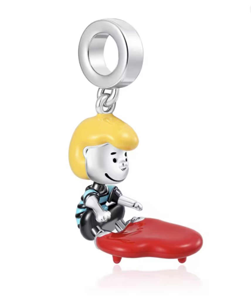 Bonitos Peanuts Charms / Beads de plata 925 para un collar o pulsera Pandora / Snoopy / Woodstock