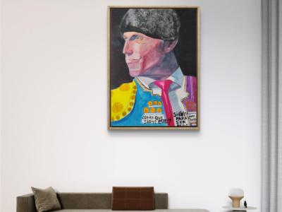 Torero filósofo, großformatiges Aquarell