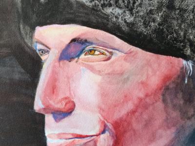 Torero filósofo, großformatiges Aquarell