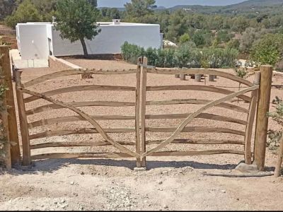 Traditional wooden Menorcan doors