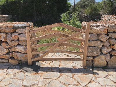 Traditional wooden Menorcan doors