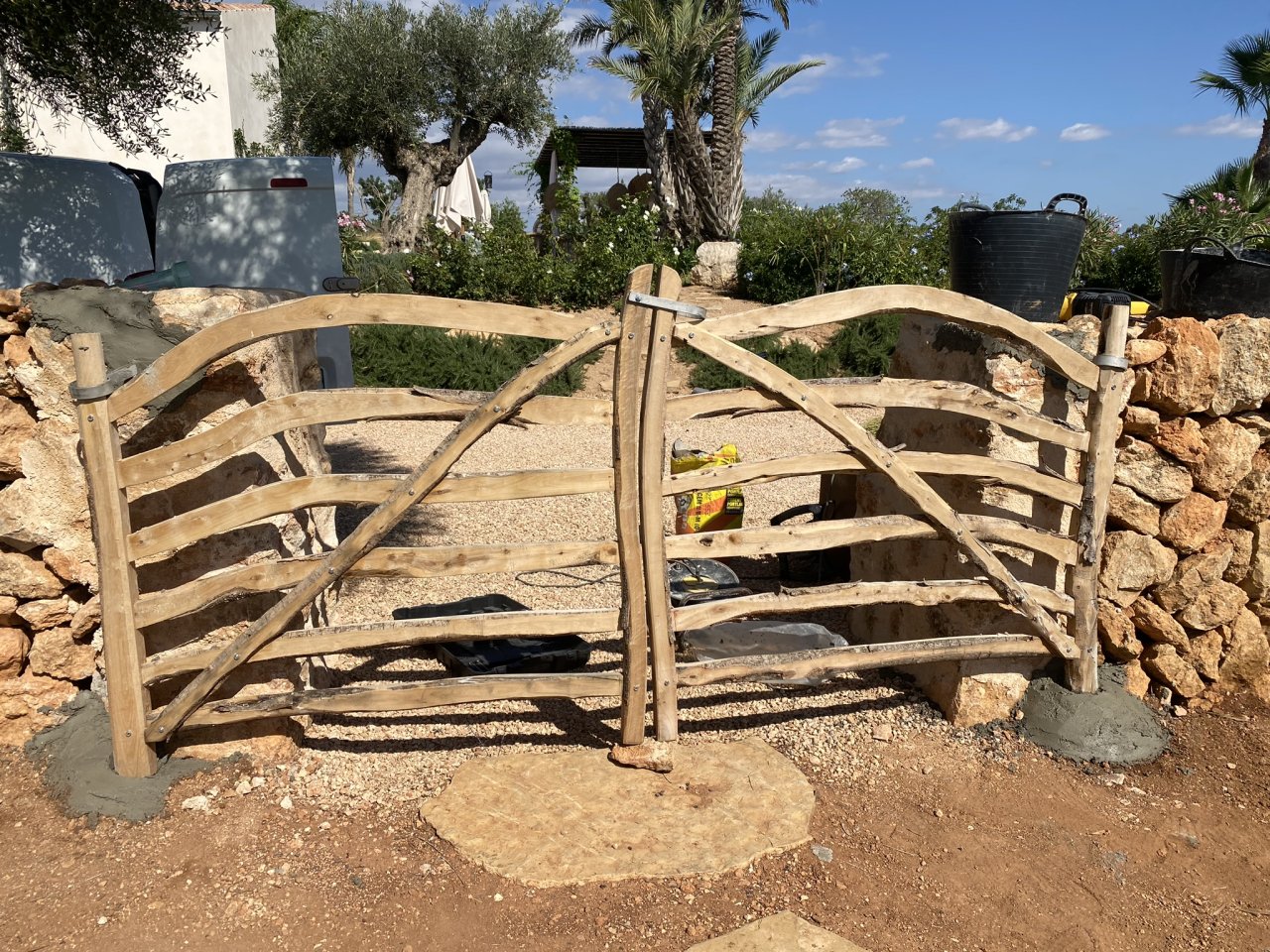 Traditional wooden Menorcan doors