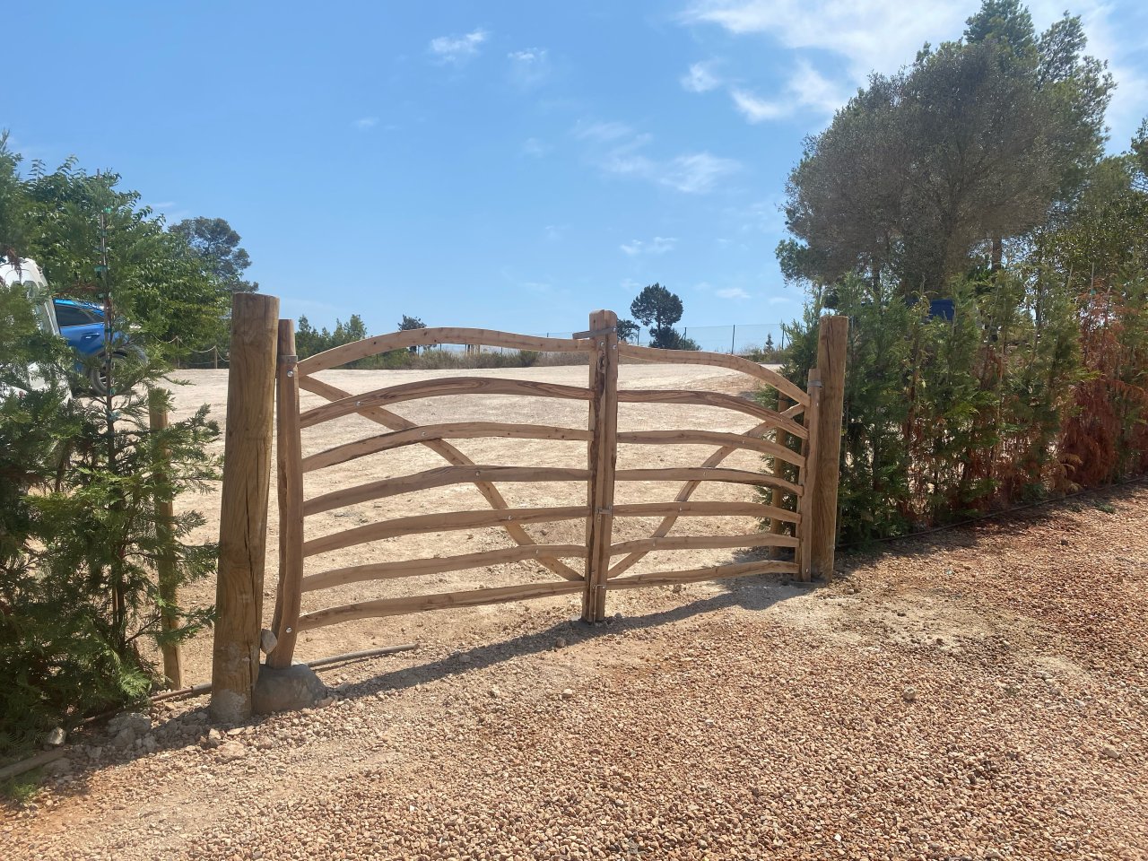 Traditional wooden Menorcan doors