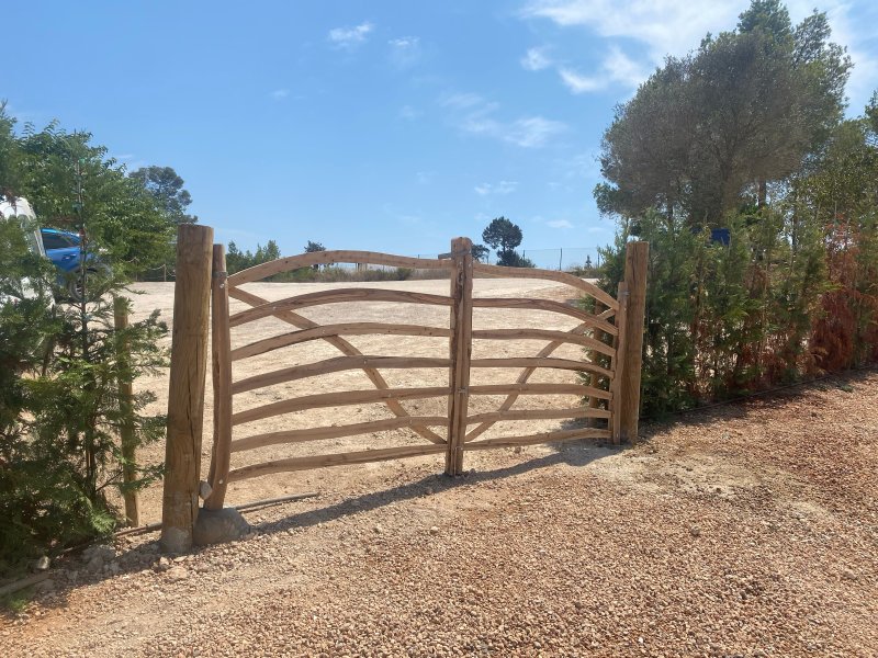 Traditional wooden Menorcan doors