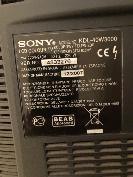 TV Sony Bravia 40