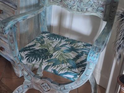 Unikat Vollholz Stuhl Mallorca Style wow wow