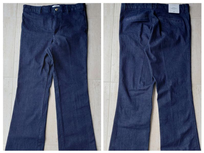 Verkaufe dunkelblaue Flare-Jeans neu h&m Größe 42