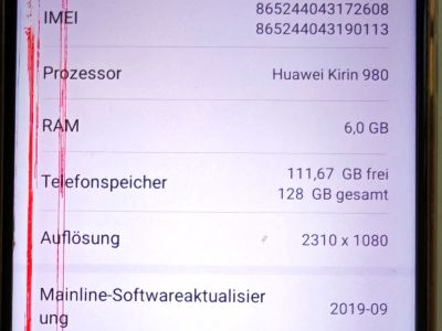 Verkaufe Handy / Movil HONOR View20 Dual-Sim beschädigt.