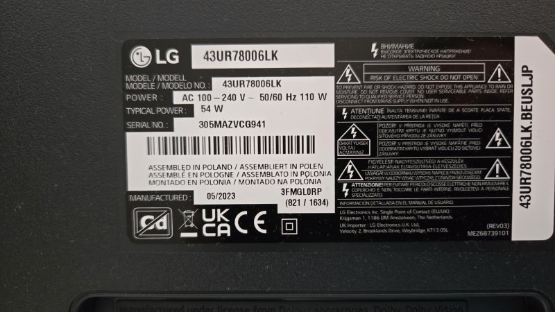 LG Smart TV 43" (109cm) LED 4K Ultra Top Condition