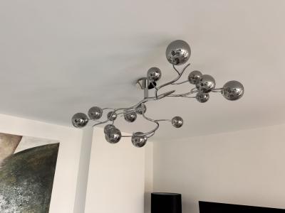 Selling my high-quality designer ceiling light in a modern chrome design.